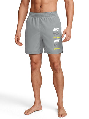 Nike Swim Breaker Men's 7" Brief-Lined Volley Short - Wolf Grey alternate image 1