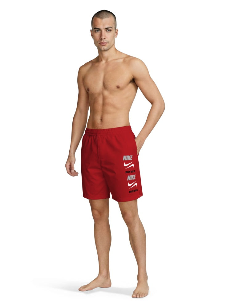 Nike Swim Breaker Men's 7" Brief-Lined Volley Short - University Red