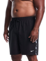 Nike Swim Breaker Logo Tape Men's 9" Fully Mesh Volley Short (Big & Tall) - Black