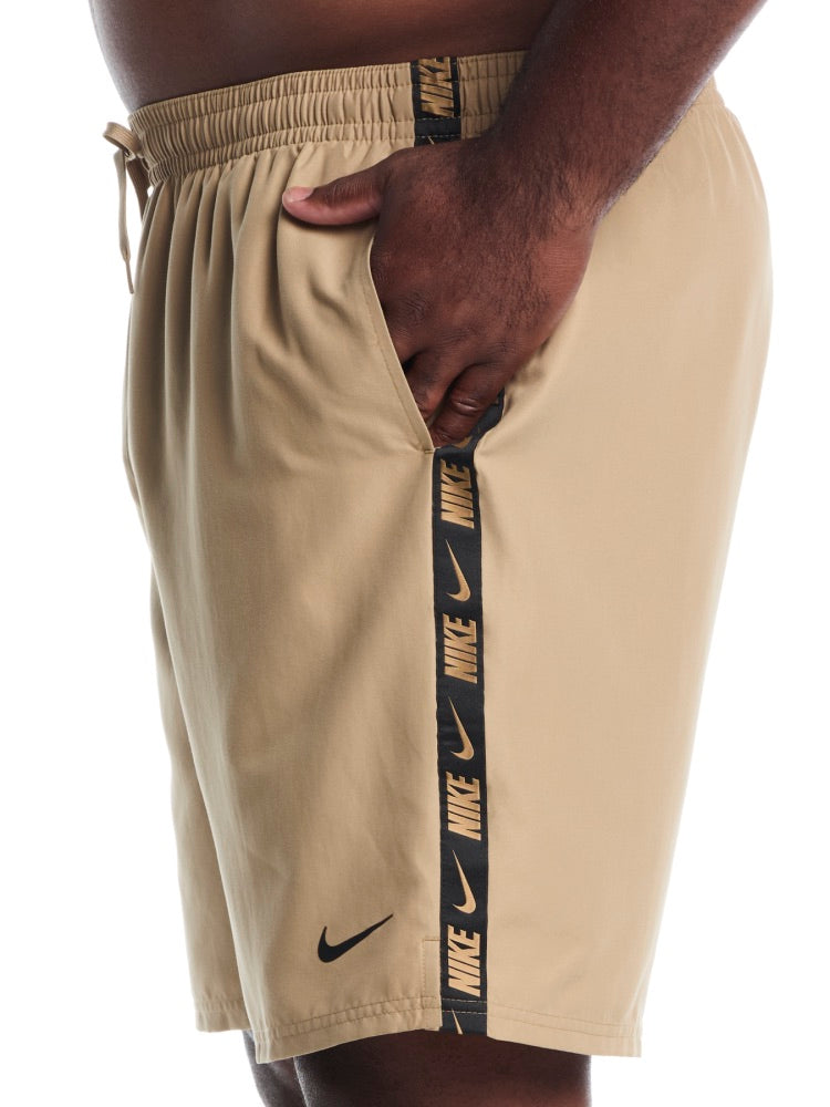 Nike Swim Breaker Logo Tape Men's 9" Fully Mesh Volley Short (Big & Tall) - Parachute Beige alternate image 4