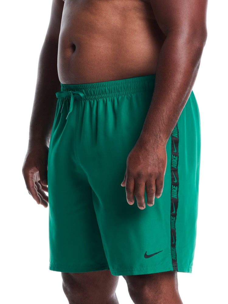 Nike Swim Breaker Logo Tape Men's 9" Fully Mesh Volley Short (Big & Tall) - Malachite