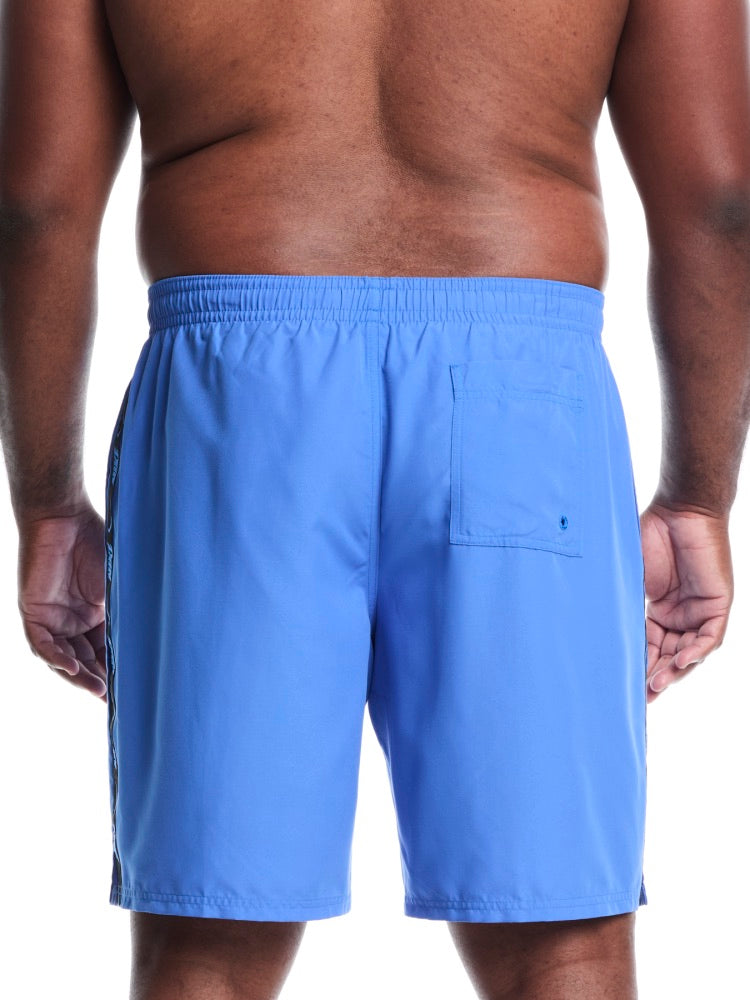 Nike Swim Breaker Logo Tape Men's 9" Fully Mesh Volley Short (Big & Tall) - Blue Crystal alternate image 1