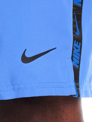 Nike Swim Breaker Logo Tape Men's 9" Fully Mesh Volley Short (Big & Tall) - Blue Crystal alternate image 2