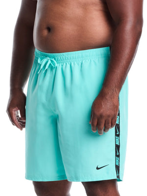 Nike Swim Breaker Logo Tape Men's 9" Fully Mesh Volley Short (Big & Tall) - Bleached Turq