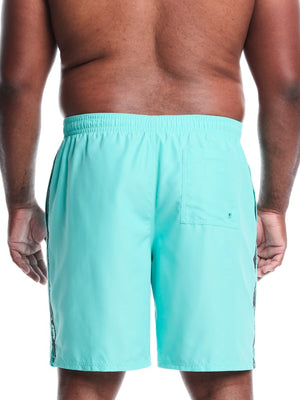 Nike Swim Breaker Logo Tape Men's 9" Fully Mesh Volley Short (Big & Tall) - Bleached Turq alternate image 1
