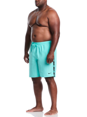 Nike Swim Breaker Logo Tape Men's 9" Fully Mesh Volley Short (Big & Tall) - Bleached Turq alternate image 3