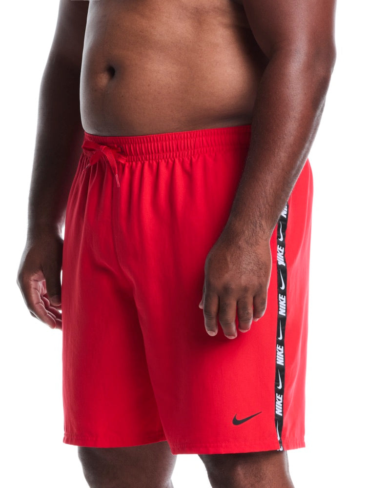 Nike Swim Breaker Logo Tape Men's 9" Fully Mesh Volley Short (Big & Tall) - University Red