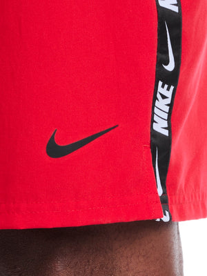 Nike Swim Breaker Logo Tape Men's 9" Fully Mesh Volley Short (Big & Tall) - University Red alternate image 2