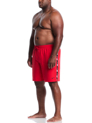 Nike Swim Breaker Logo Tape Men's 9" Fully Mesh Volley Short (Big & Tall) - University Red alternate image 3