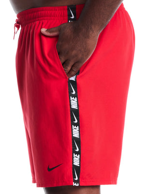 Nike Swim Breaker Logo Tape Men's 9" Fully Mesh Volley Short (Big & Tall) - University Red alternate image 4