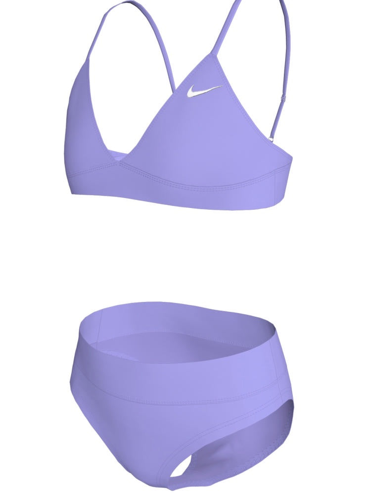 Nike Swim Effortless Essential Big Kids' (Girls') Triangle Bikini Set - Light Thistle
