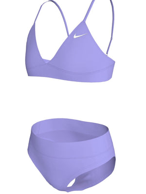 Nike Swim Effortless Essential Big Kids' (Girls') Triangle Bikini Set - Light Thistle