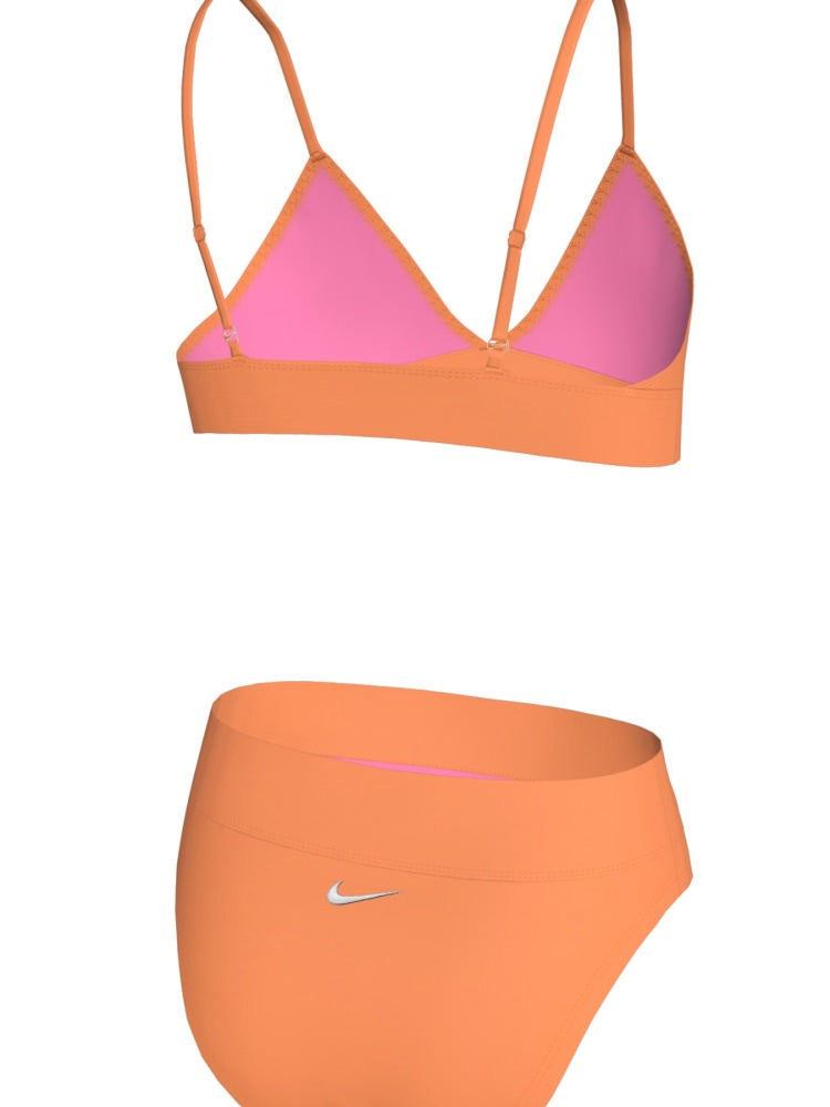 Nike Swim Effortless Essential Big Kids' (Girls') Triangle Bikini Set - Orange Pulse alternate image 1