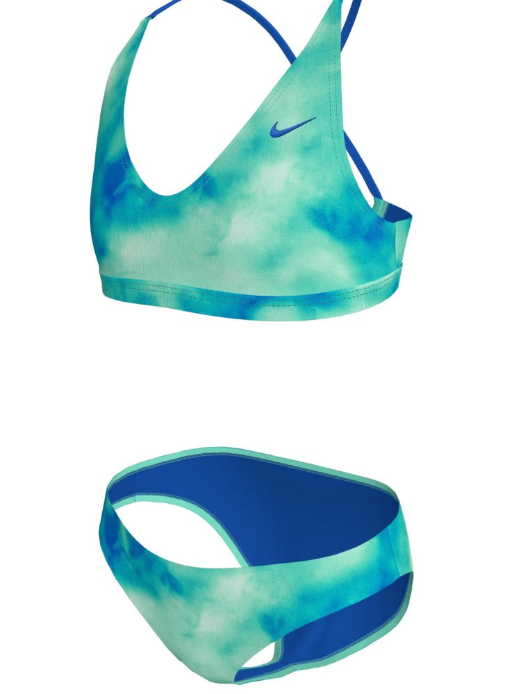 Nike Swim Big Kids' (Girls') Lace Up Bikini Set - Bleached Turq