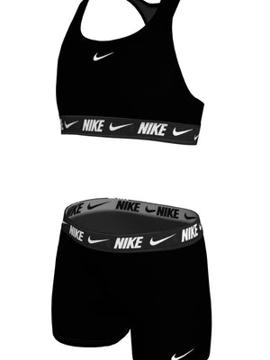 Nike Swim Big Kids' (Girls') Racerback Bikini & Short Set - Black