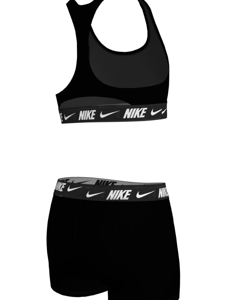 Nike Swim Big Kids' (Girls') Racerback Bikini & Short Set - Black alternate image 1