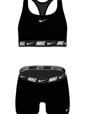 Nike Swim Big Kids' (Girls') Racerback Bikini & Short Set - Black alternate image 2