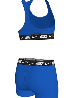 Nike Swim Big Kids' (Girls') Racerback Bikini & Short Set - Blue Crystal alternate image 1