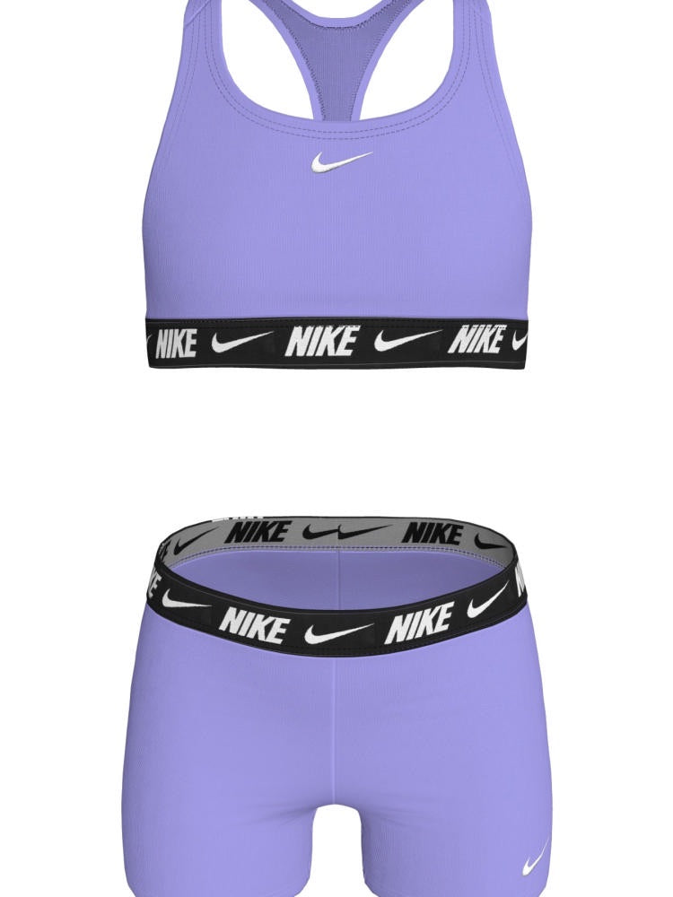 Nike Swim Big Kids' (Girls') Racerback Bikini & Short Set - Light Thistle alternate image 2