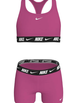 Nike Swim Big Kids' (Girls') Racerback Bikini & Short Set - Desert Pink alternate image 2