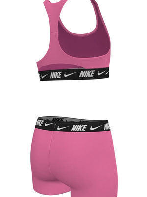 Nike Swim Big Kids' (Girls') Racerback Bikini & Short Set - Pink Glow alternate image 1