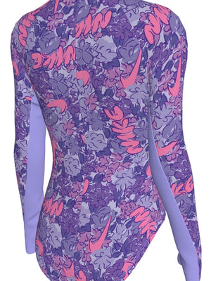 Nike Swim Big Kids' (Girls') Long Sleeve One Piece - Light Thistle alternate image 1