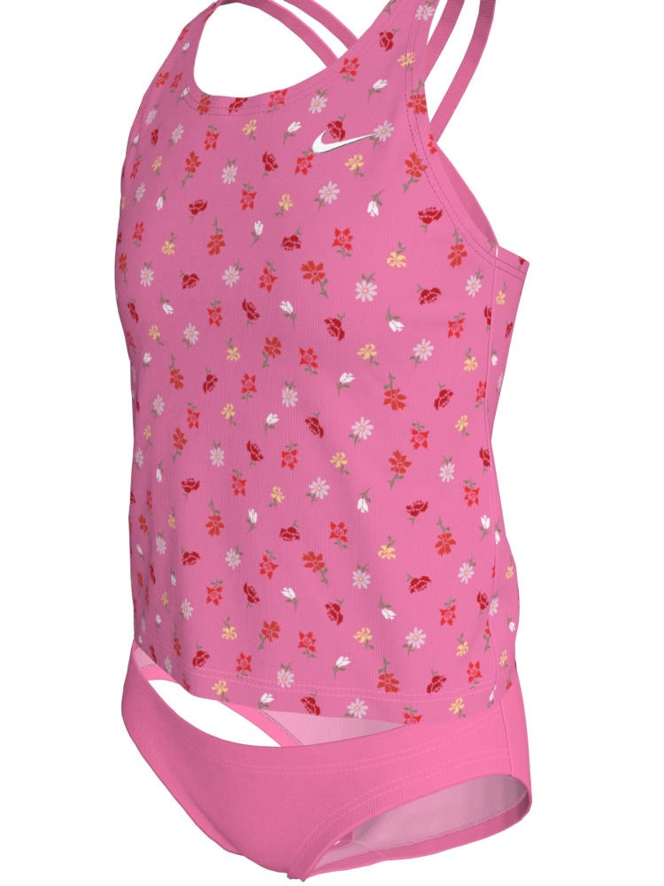 Nike Swim Big Kids' (Girls') Spiderback Tankini Set - Pink Glow