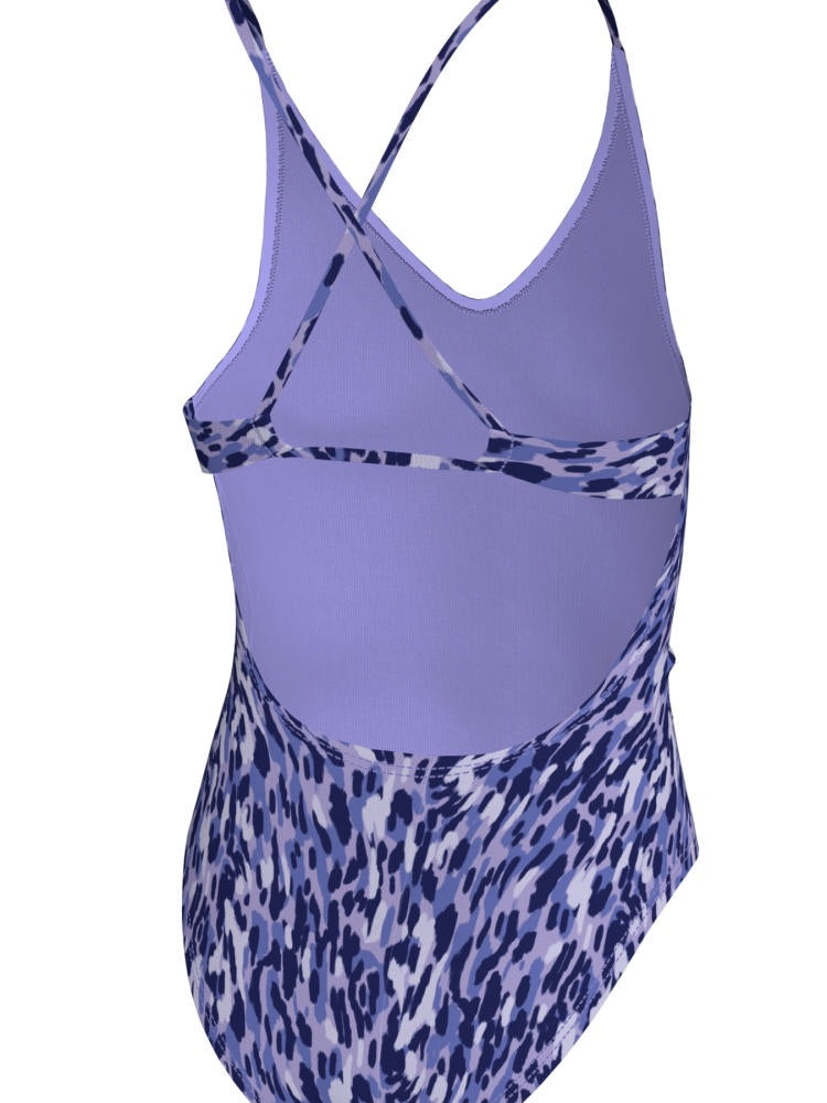 Nike Swim Big Kids' (Girls') Lace Up One Piece - Light Thistle alternate image 1