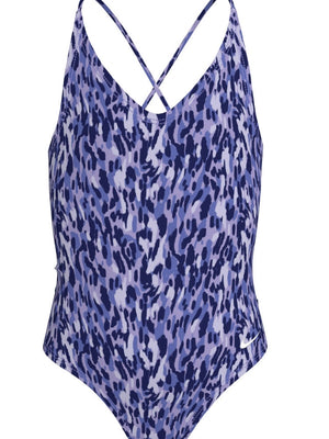 Nike Swim Big Kids' (Girls') Lace Up One Piece - Light Thistle alternate image 2