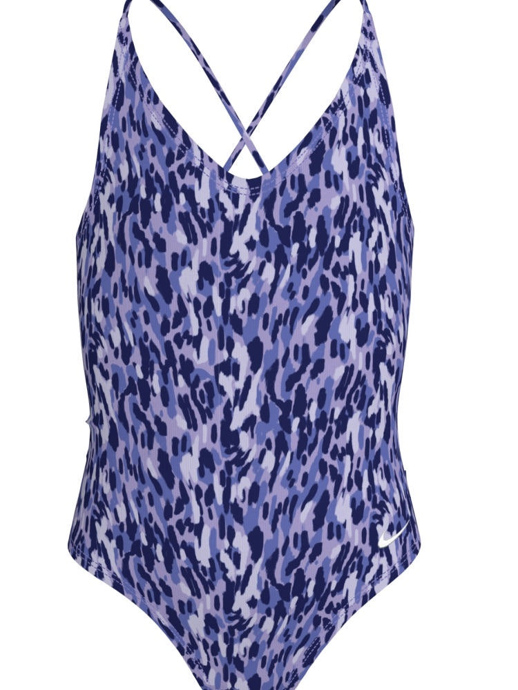Nike Swim Big Kids' (Girls') Lace Up One Piece - Light Thistle alternate image 2