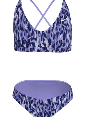 Nike Swim Big Kids' (Girls') Lace Up Bikini Set - Light Thistle alternate image 2