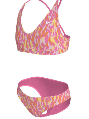 Nike Swim Big Kids' (Girls') Lace Up Bikini Set - Pink Glow