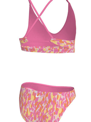 Nike Swim Big Kids' (Girls') Lace Up Bikini Set - Pink Glow alternate image 1