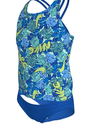 Nike Swim Big Kids' (Girls') Spiderback Tankini Set - Blue Crystal