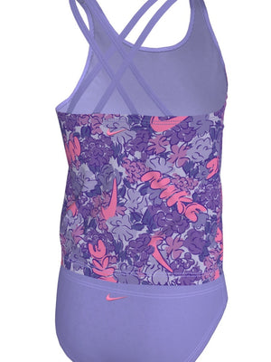 Nike Swim Big Kids' (Girls') Spiderback Tankini Set - Light Thistle alternate image 1