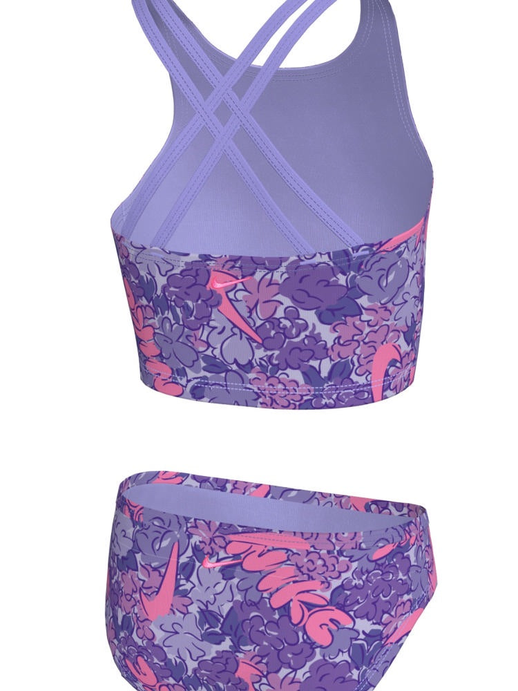 Nike Swim Big Kids' (Girls') Spiderback Midkini Set - Light Thistle alternate image 1