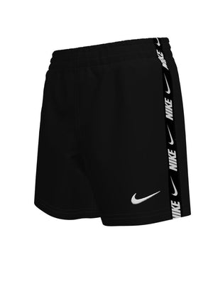 Nike Swim Breaker Logo Tape Big Kids' (Boys') 4" Brief-Lined Volley Short - Black