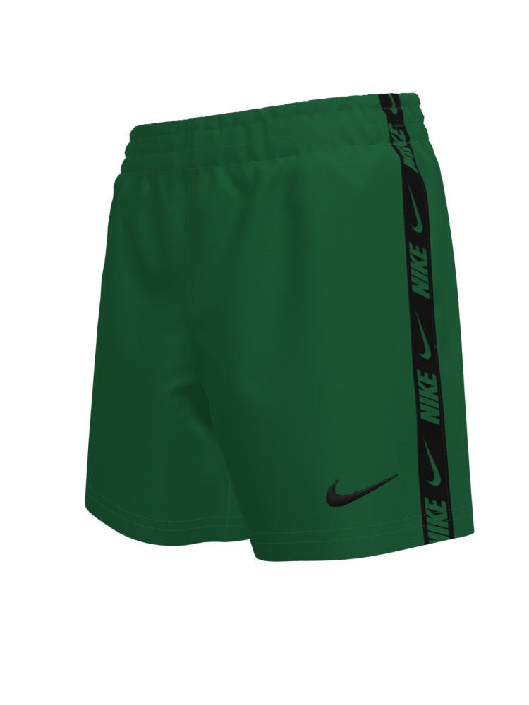Nike Swim Breaker Logo Tape Big Kids' (Boys') 4" Brief-Lined Volley Short - Malachite