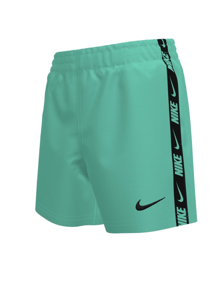 Nike Swim Breaker Logo Tape Big Kids' (Boys') 4" Brief-Lined Volley Short - Bleached Turq