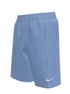 Nike Swim Breaker Big Kids' (Boys') Ripple Texture 7" Brief-Lined Volley Short - Blue Crystal