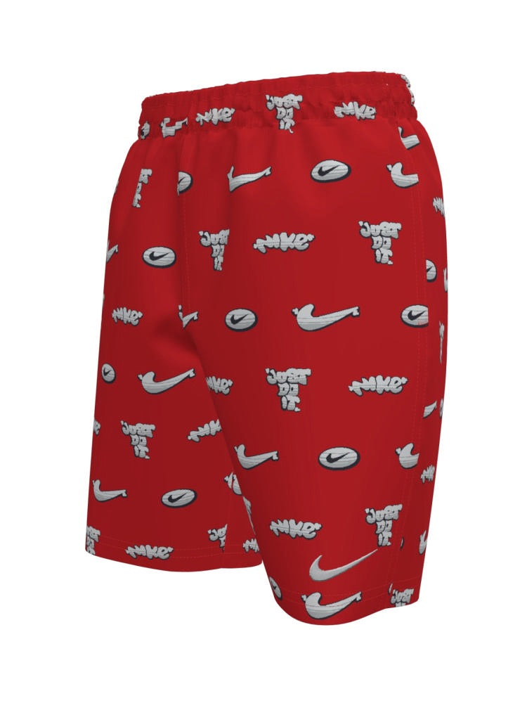 Nike Swim Breaker Big Kids' (Boys') 7" Brief-Lined Volley Short - University Red