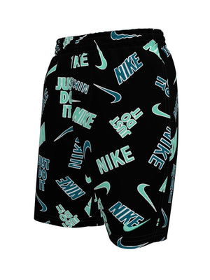 Nike Swim Breaker Big Kids' (Boys') 7" Brief-Lined Volley Short - Black