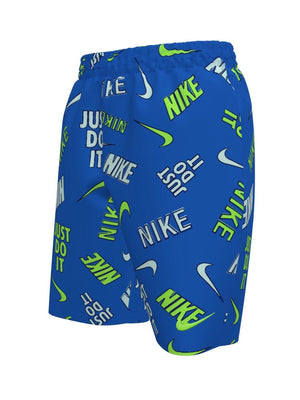 Nike Swim Breaker Big Kids' (Boys') 7" Brief-Lined Volley Short - Blue Crystal
