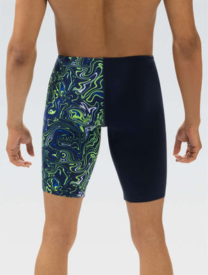 Reliance Men's Forcefield Blue and Green Asymmetrical Jammer - Forcefield Blue and Green back