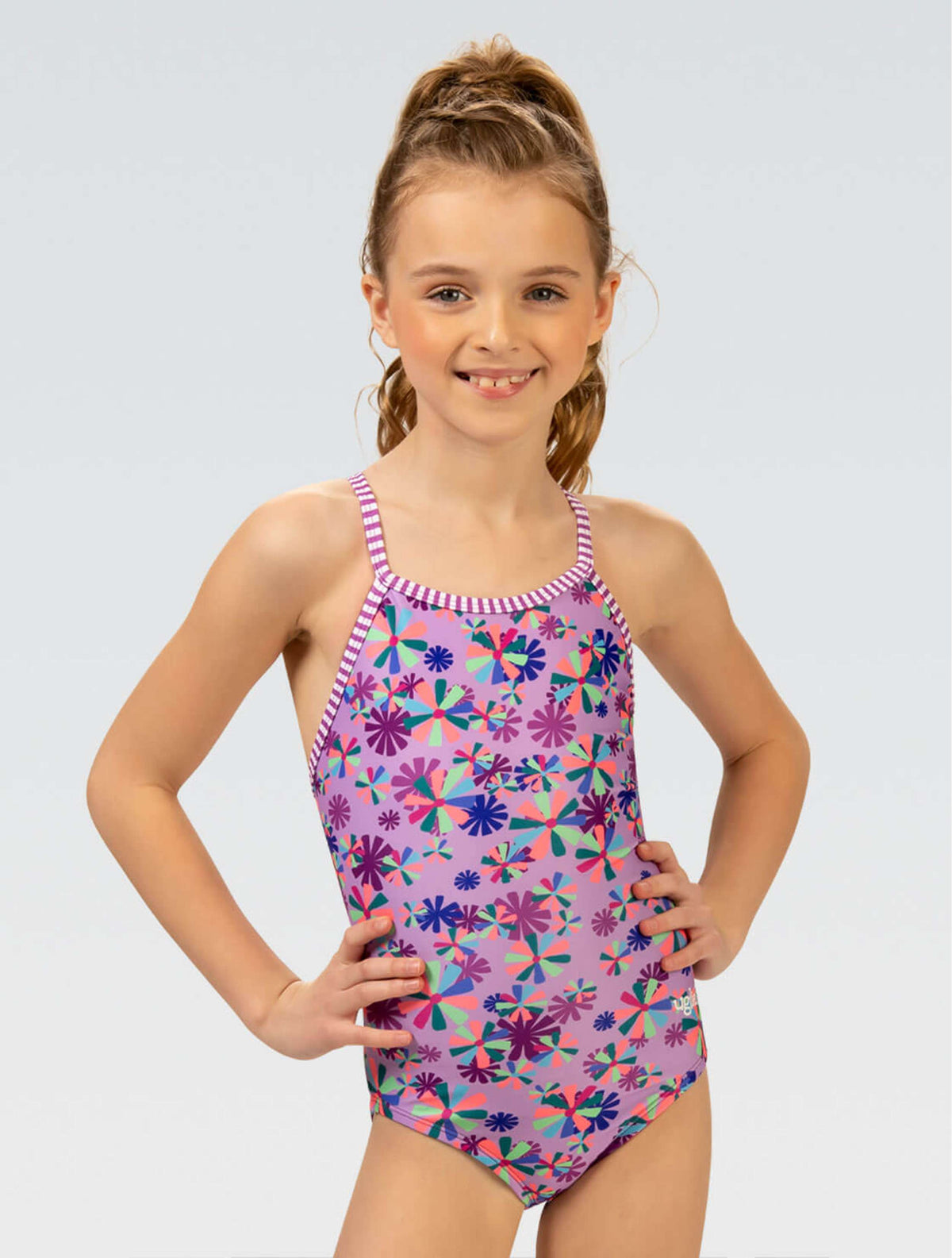 Uglies Girls Pinwheel Keyhole One Piece - Pinwheel Keyhole front