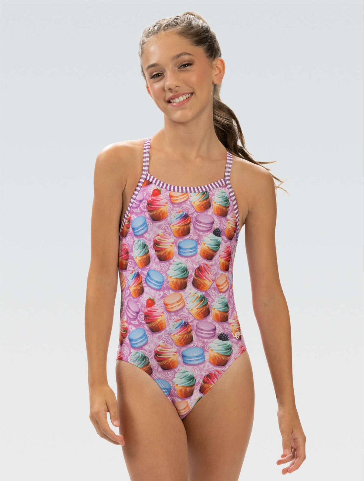 Uglies Girls' Bon Appetit Criss-Cross Back One Piece - Bon Appetit front