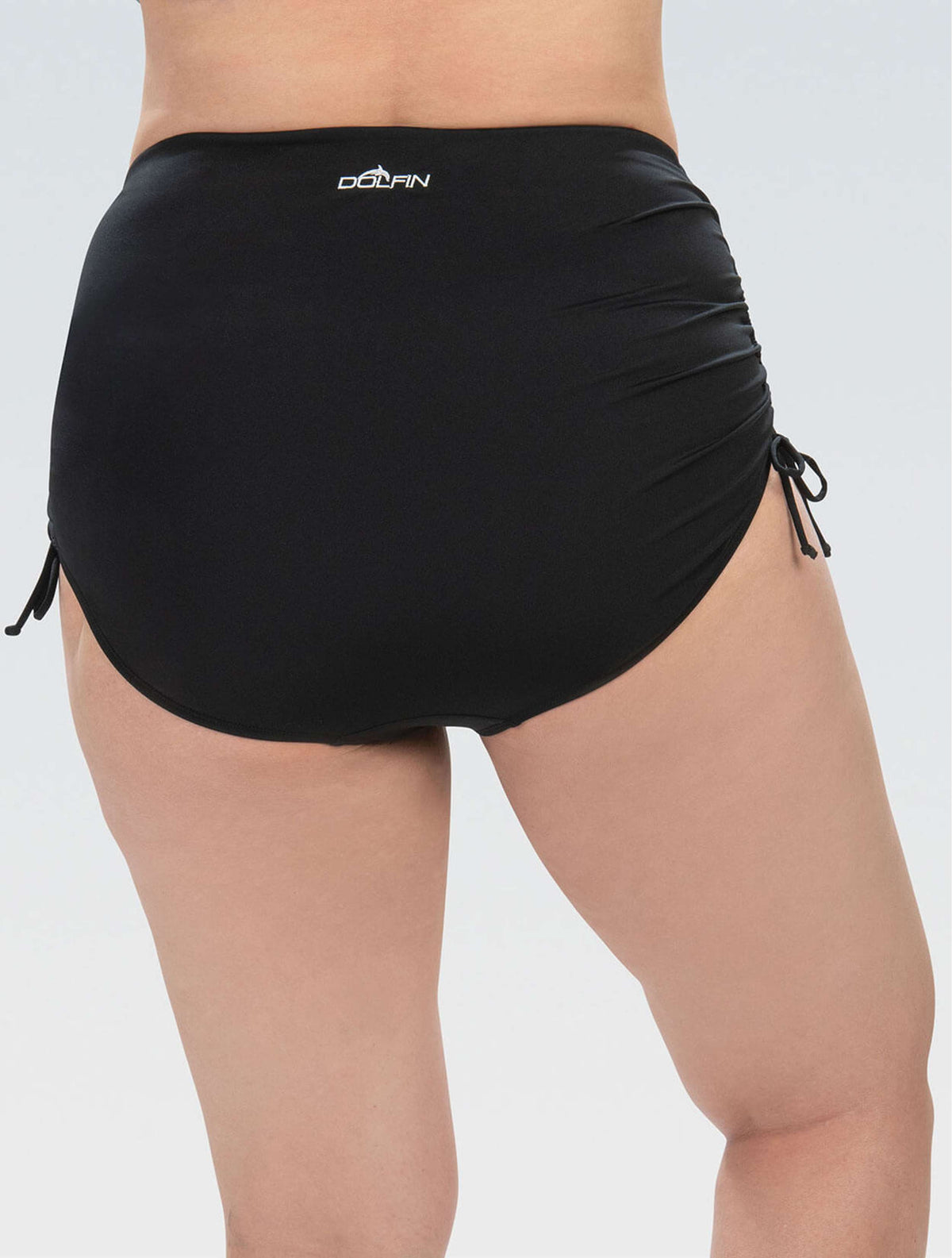 Women's Aquashape Black Adjustable High Waisted Moderate Brief Bottoms - Black Adjustable High Waisted multi