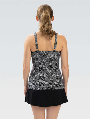 Women's Aquashape Botanical Wrap Front Tankini Top - Botanical back