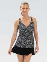Women's Aquashape Botanical Wrap Front Tankini Top - Botanical front-extra