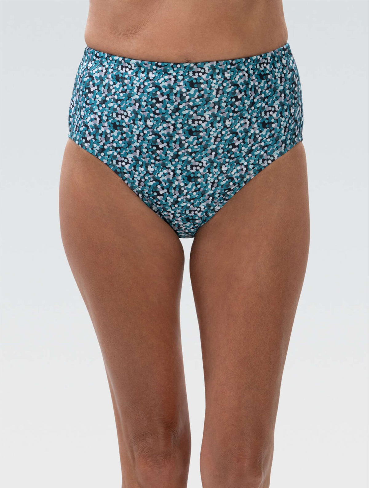 Women's Aquashape Dot Print High-Waisted Contemporary Brief - Dot Print High-Waisted front-model